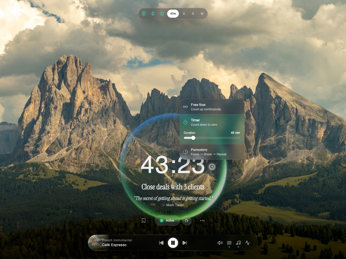 Sessions feature screenshot
